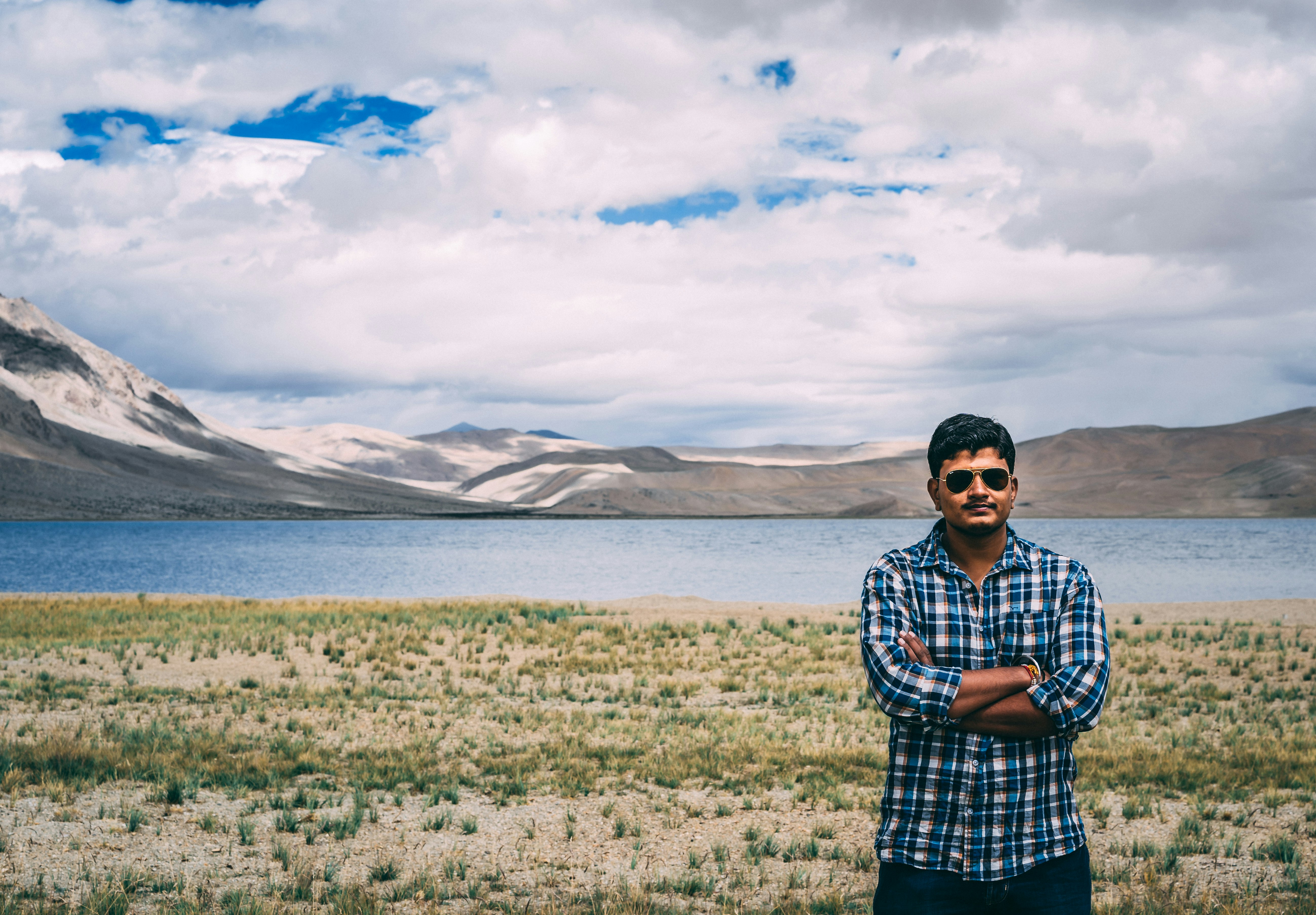 man standing near the ocean